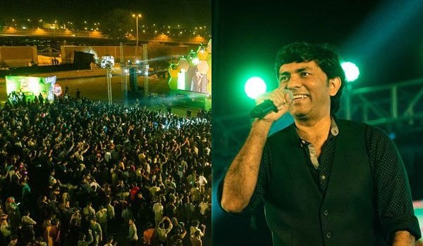 Sajjad Ali performing at 7UP Foodies Festival