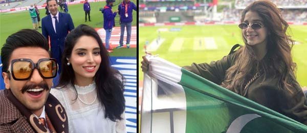 Celebrities at Pakistan vs India cricket match