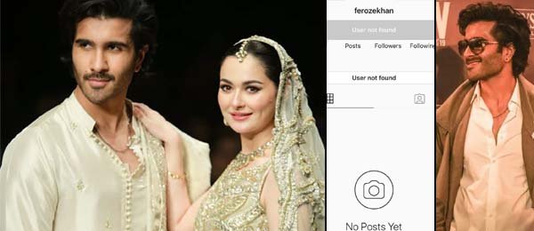 Feroze Khan Instagram disappeared